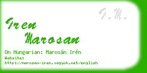 iren marosan business card